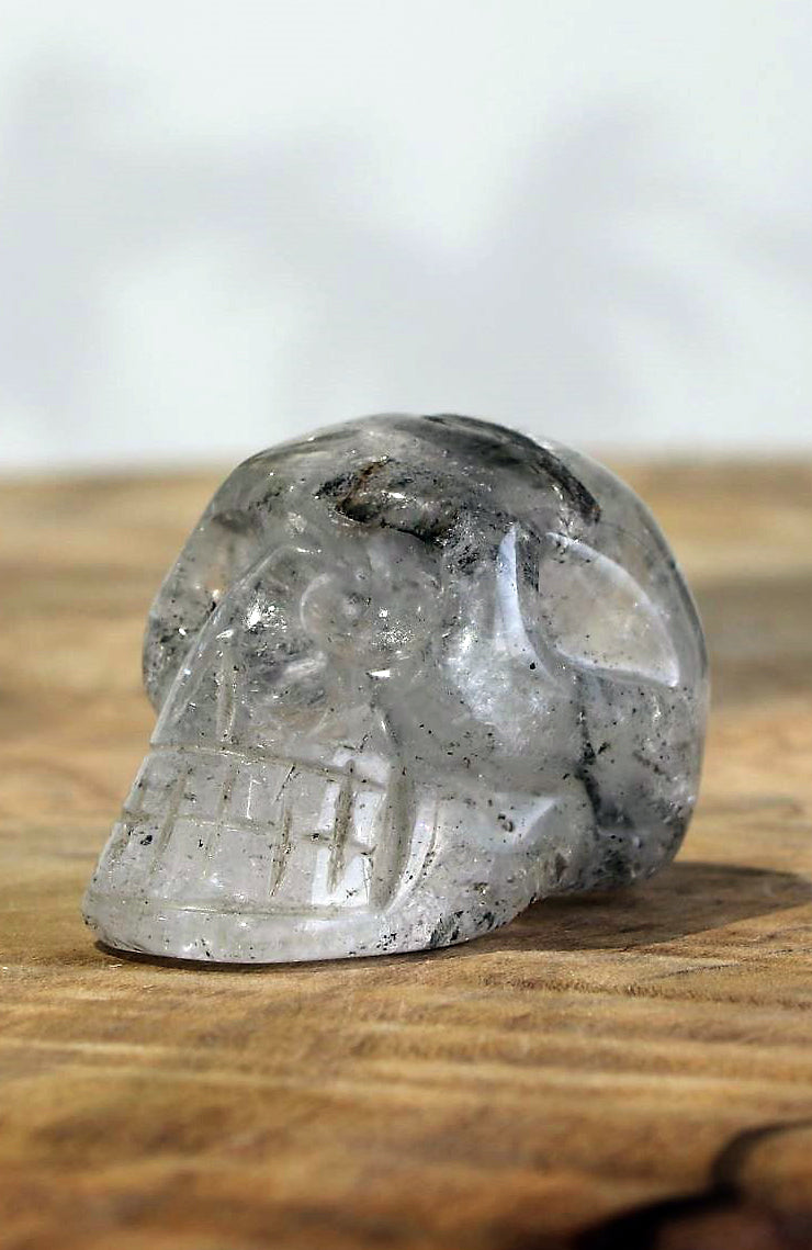 Black Tibetan Quartz Skull AA